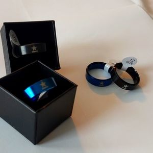 Titanium Star Mens Rings